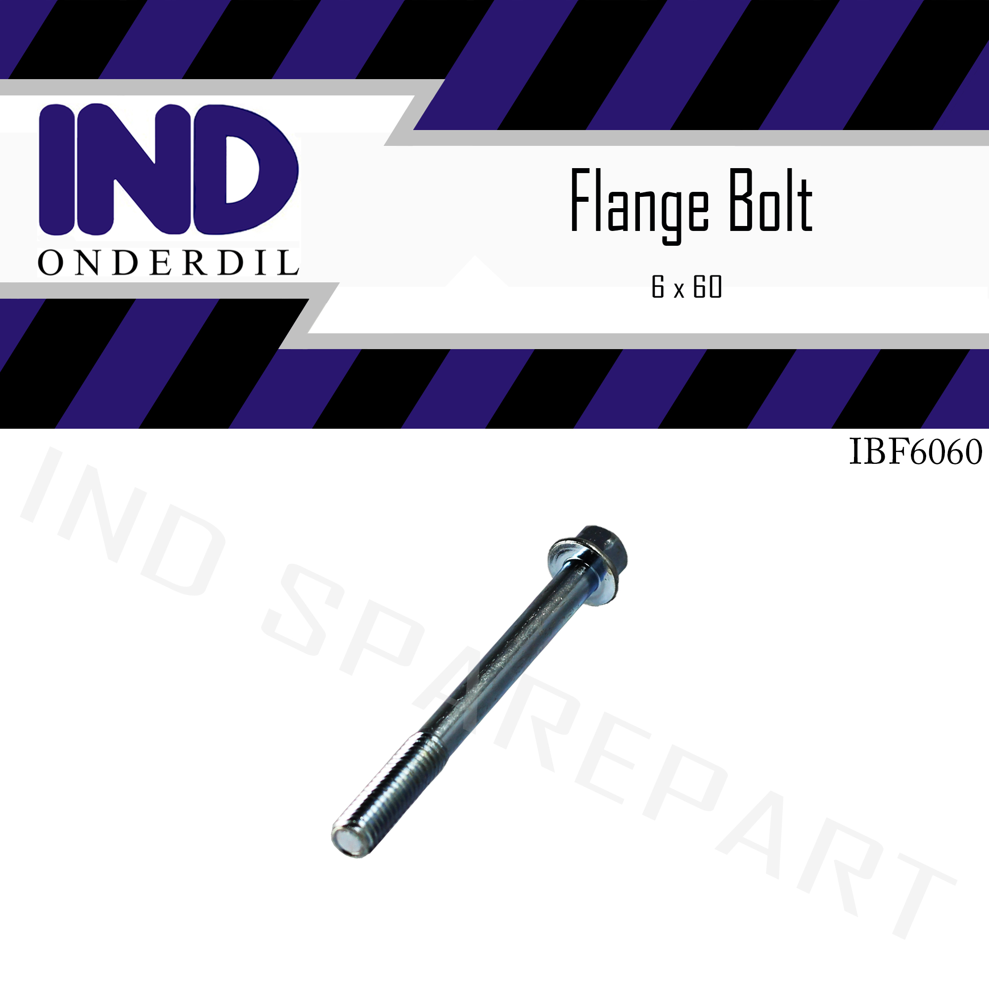 Baut-Baud-Bolt Flange-Topi M6x60-6x60 K8-Kunci 8 Harga  2,540 Ringgit*Penghantaran Percuma