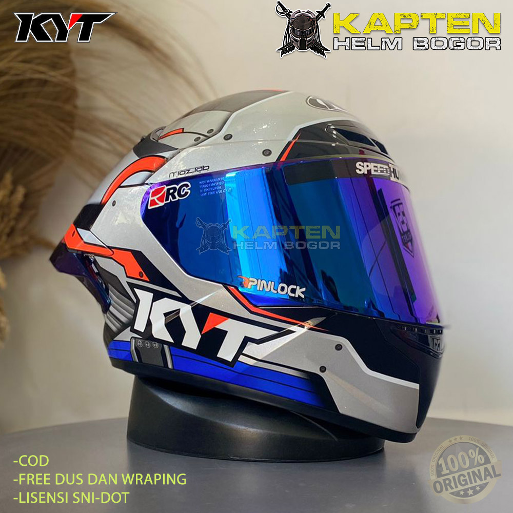 HELM KYT TT COURSE RATTHAPARK SPACE MONKEY (PAKET GANTENG) HELM FULL FACE KYT Harga 1,350,000 rupiah*Gratis Ongkir