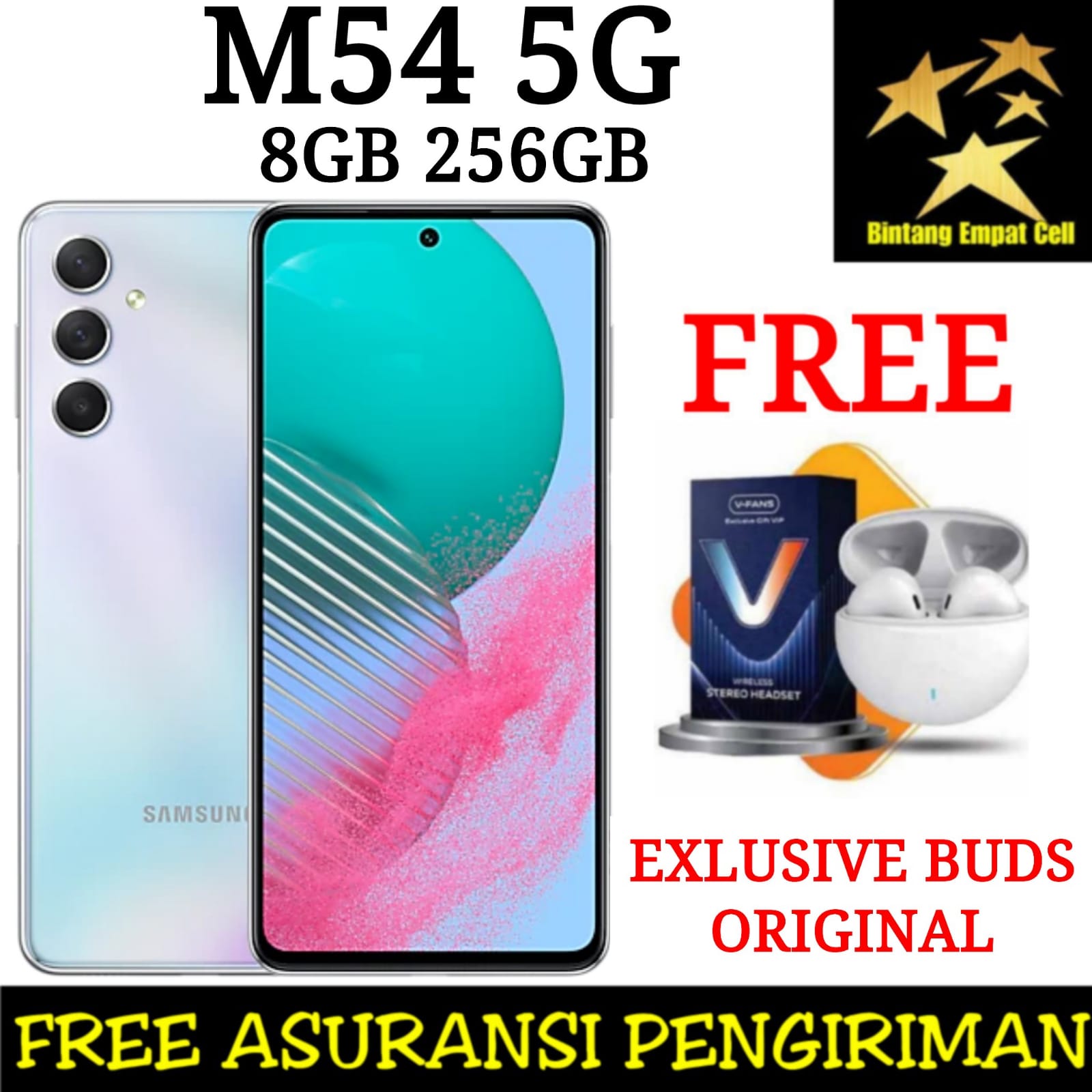 SAMSUNG M54 5G 8/256 GARANSI RESMI [EXYNOS 1380 6.7 INCH SUPER AMOLED 108MP CAMERA 6000MAH BATTERY] Harga  4,749,000 Ringgit*Penghantaran Percuma