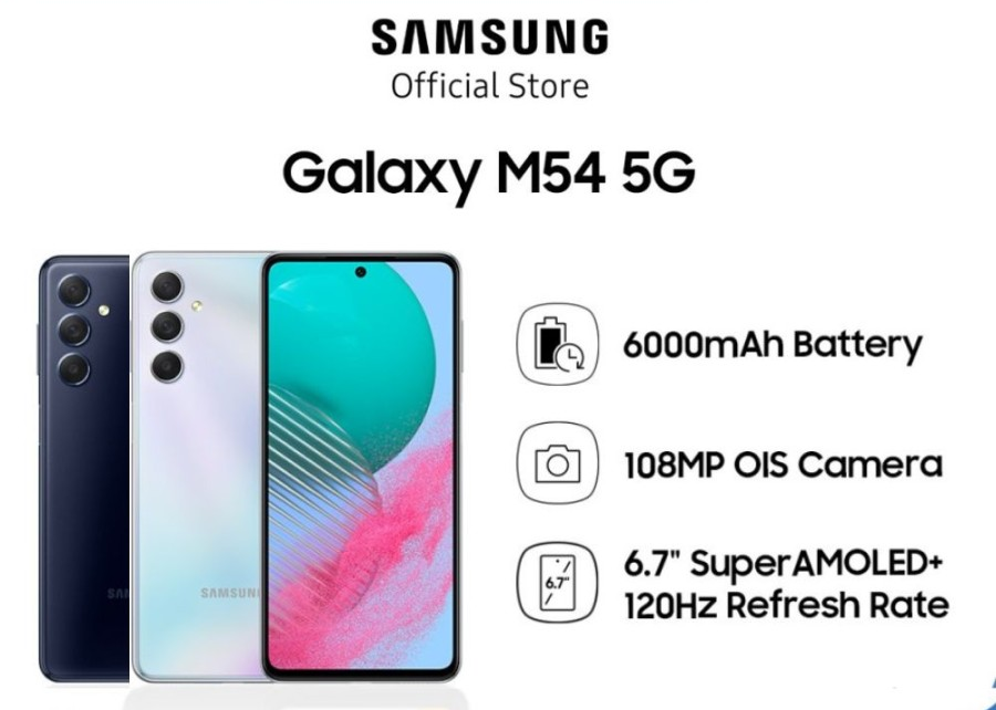 SAMSUNG M54 5G RAM 8/256 GB GARANSI RESMI 1 TAHUN ORIGINAL Harga  6,799,000 Ringgit*Penghantaran Percuma