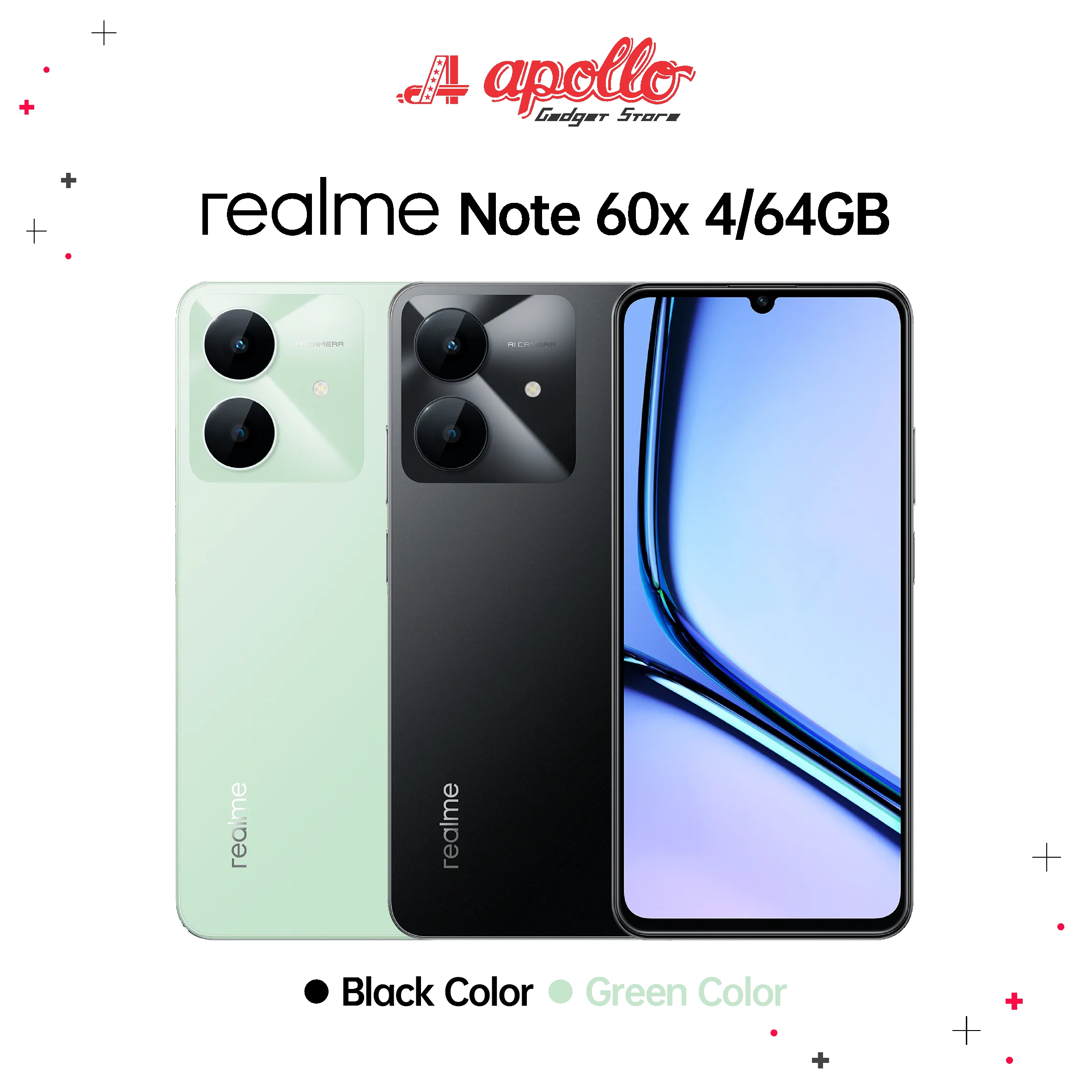 Realme Note 60X 4/64GB Garansi Resmi Indonesia Handphone HP Murah Smartphone Harga 1,299,000 rupiah*Gratis Ongkir