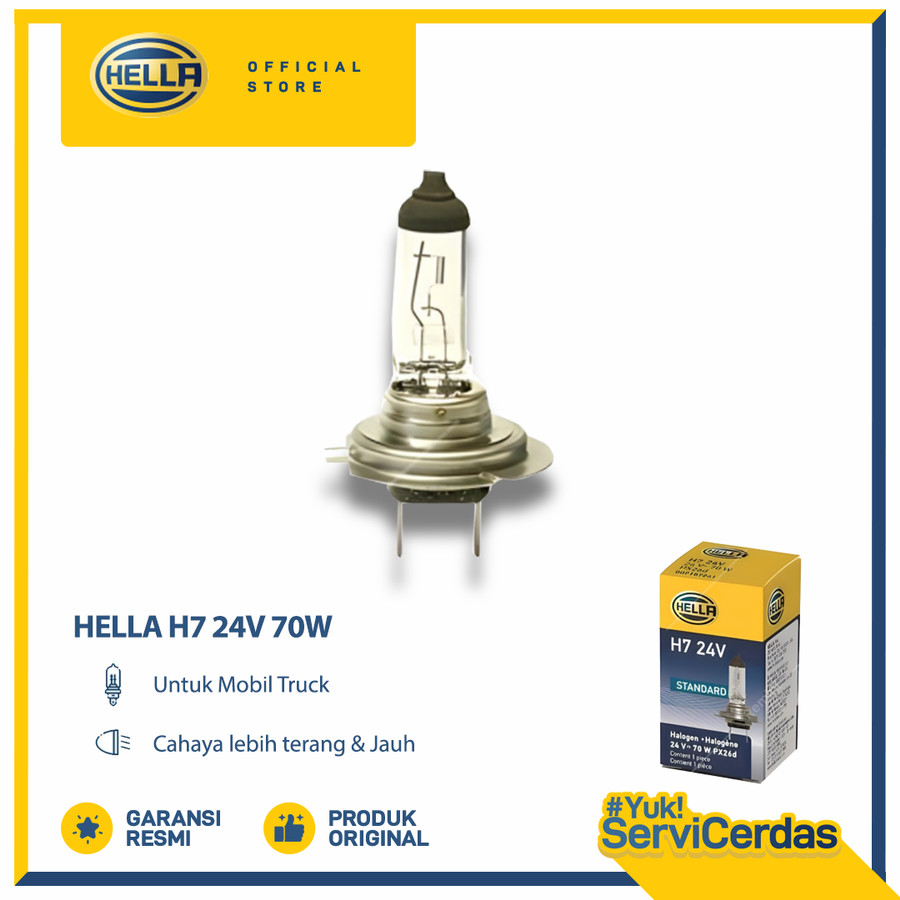 Lampu Mobil HELLA H7 24V 70W - Bohlam Mobil Giá 57,330 Đồng*Miễn phí vận chuyển