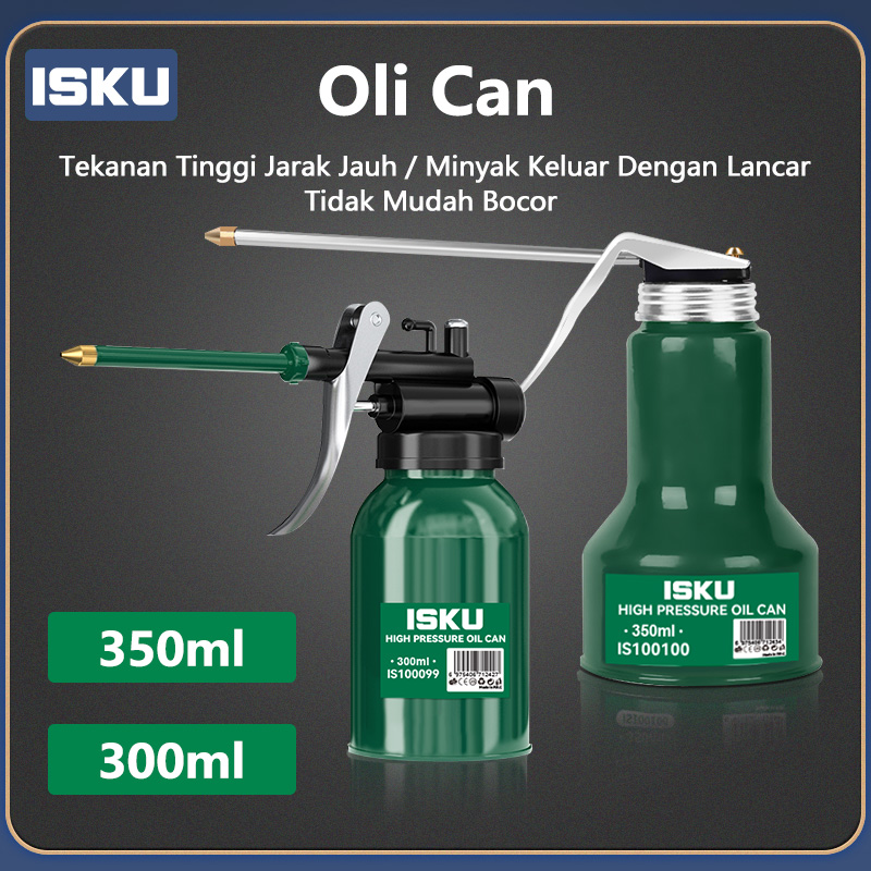 Isku Oil Can High Pressure Metal Oil Pump Bottle Is Not Easy to Leak/Oil Spray 350ml Harga 41,000 rupiah*Gratis Ongkir