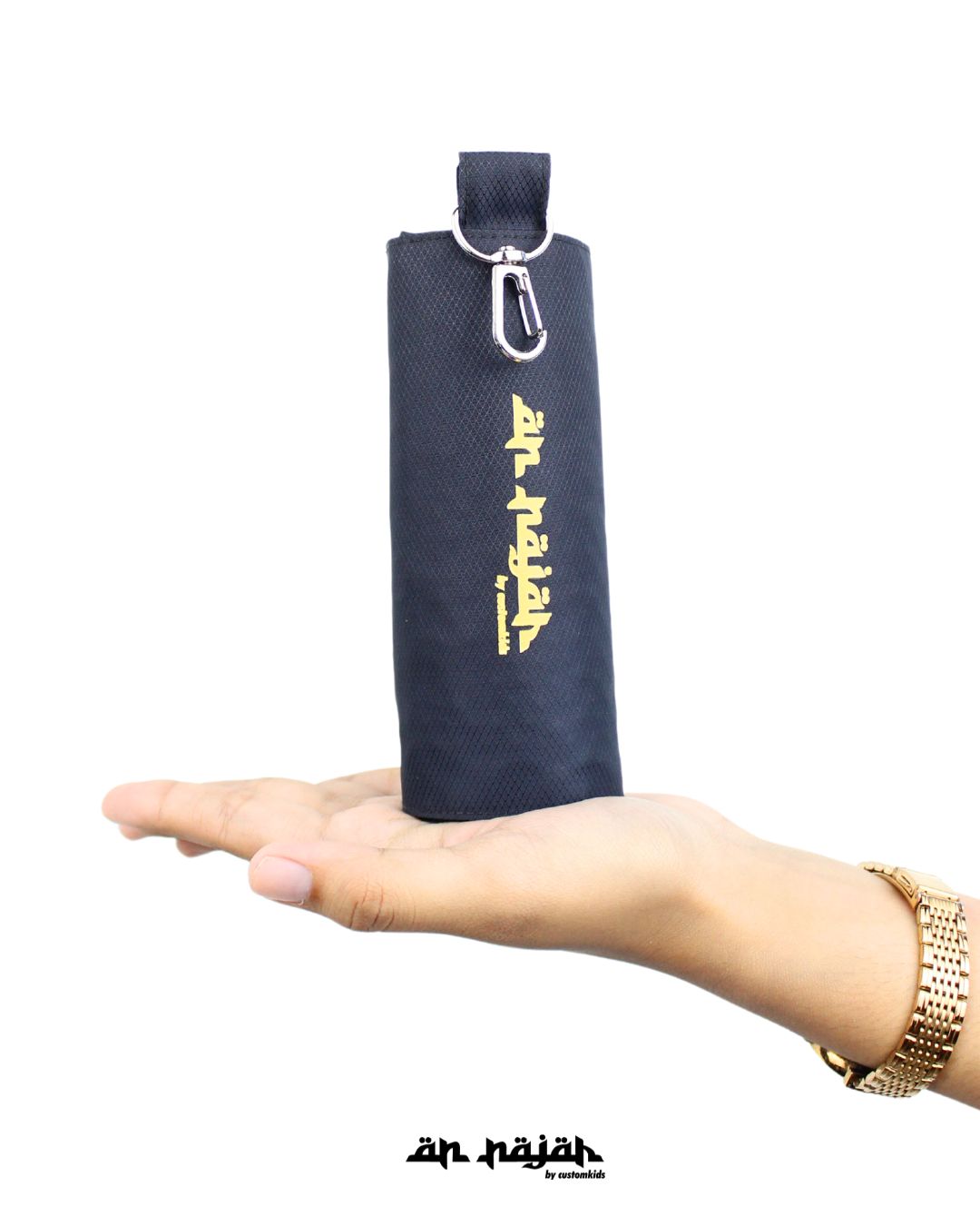 An-Najah Sajadah Polos Genggam / Travel Gulung Anti Slip Premium Waterproof Navy
