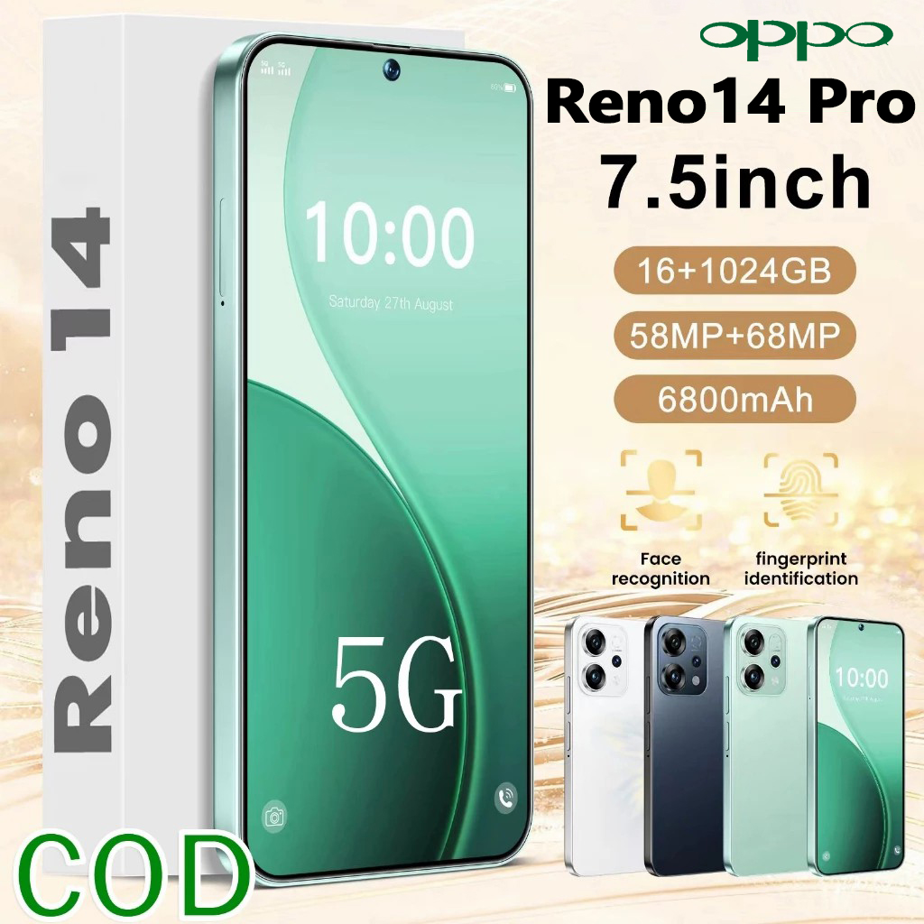 Hp asli OPP0 Reno14 PRO Smartphone 7.5Inci 5G Handphone hp murah baru RAM 16GB ROM 512GB Handphone Dual Card Android Ponsel Baru Cuci Gudang Promo Produk Asli Resmi Promo Garansi Gaming phone Giá 949,000 Đồng*Miễn phí vận chuyển