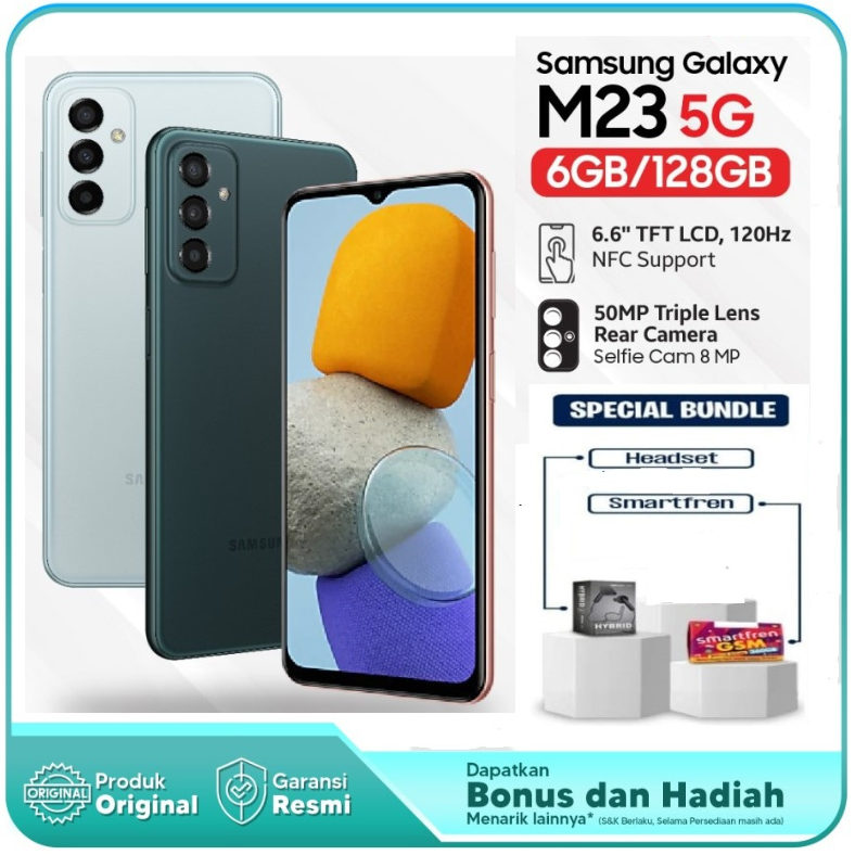 Samsung Galaxy M23 5G 6/128GB Snapdragon 750G 5G Ready Stok - Garansi Harga 2,000,000 rupiah*Gratis Ongkir