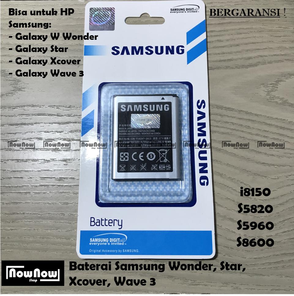 Baterai Samsung Galaxy W Wonder I8150 Star S5820 Cover S5690 Wave 3 S8600 Original Batre Batrai Battery Hp Lazada Indonesia