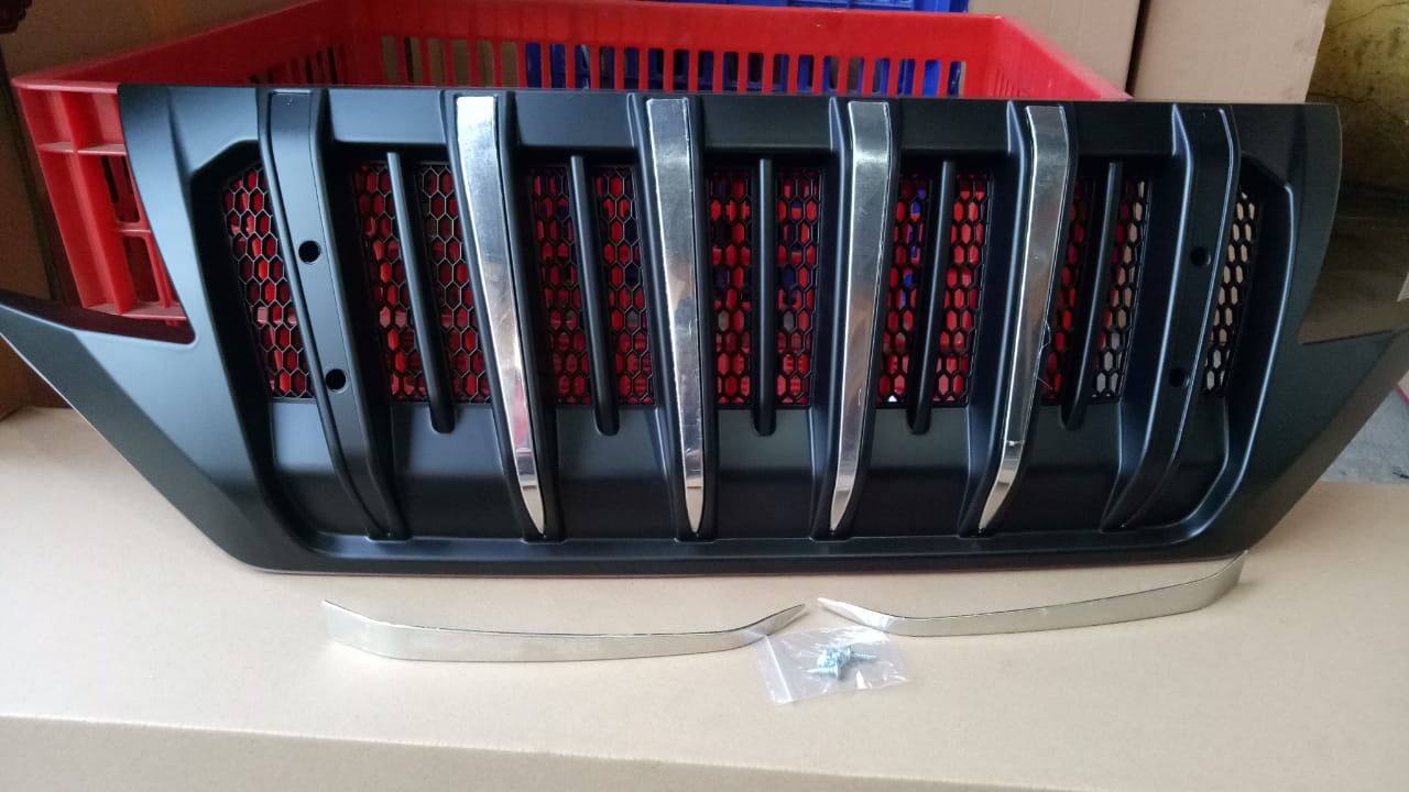 GR8BM-PROMO ongkir!!!!!!!!! Grill rush grill all new Rus black matte/hubcaps with chrome grille Apollo rush 18 up grille Apollo Toyota rush 18 keatas grill Terios Apollo grill rush 18 keatas Apollo black matte/DOP-High quality ABS plastic gardE Harga 1,100,000 rupiah*Gratis Ongkir