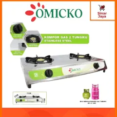 HC / OMICKO KM-201 / KM-202 Stainless Kompor Gas 1, 2 Tungku (Api Biru, Stainless)