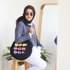SPNB Tote bag Resleting Aesthetic Kanvas Pria Wanita Cirbag Positive Mind