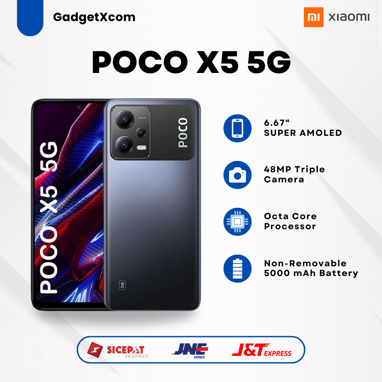 XIAOMI POCO X5 5G 8/256 Fullset Like-NEW Istimewa PROMO Giá 2,364,000 Đồng*Miễn phí vận chuyển
