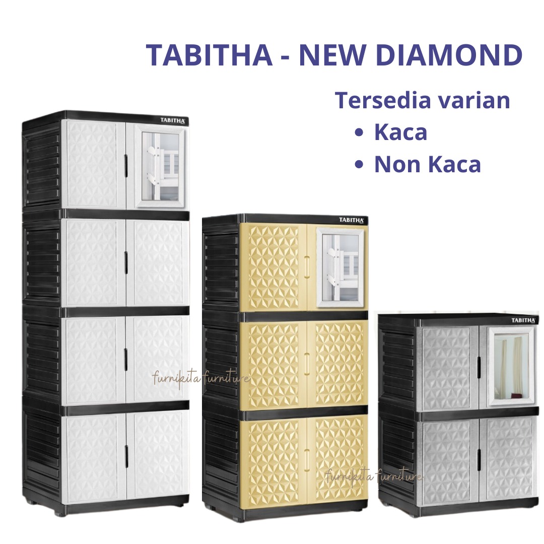 Plastic Cabinet Stackable 2 3 4 Mini Tabitha New Diamond [Tabbox] Harga 96,000 rupiah*Gratis Ongkir