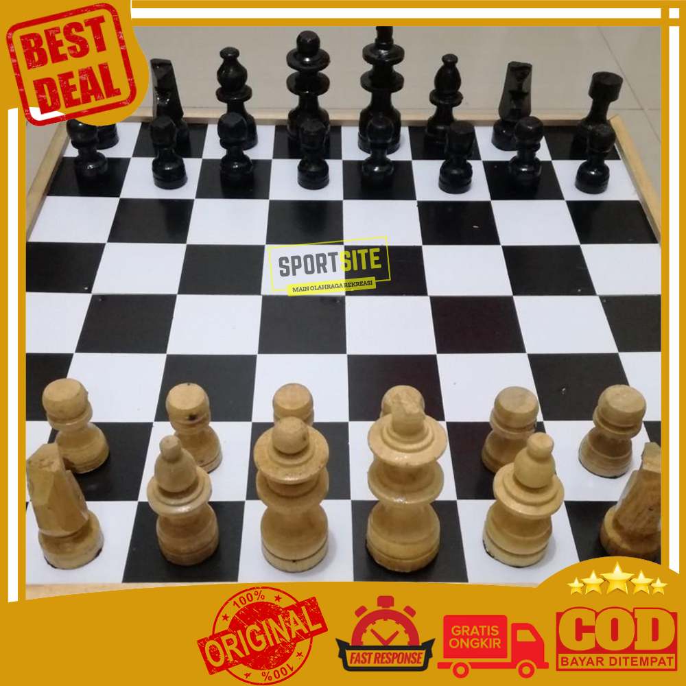 Folding Wooden Chess Board, Large Jumbo Size 50cm X 50cm Chess Board Game Playing Family Games Boardga…
