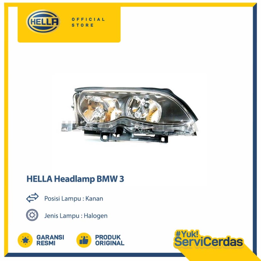 Lampu Headlamp Mobil Hella BMW 3 (Kanan) - Lampu Depan Mobil Harga 4,713,600 rupiah*Gratis Ongkir