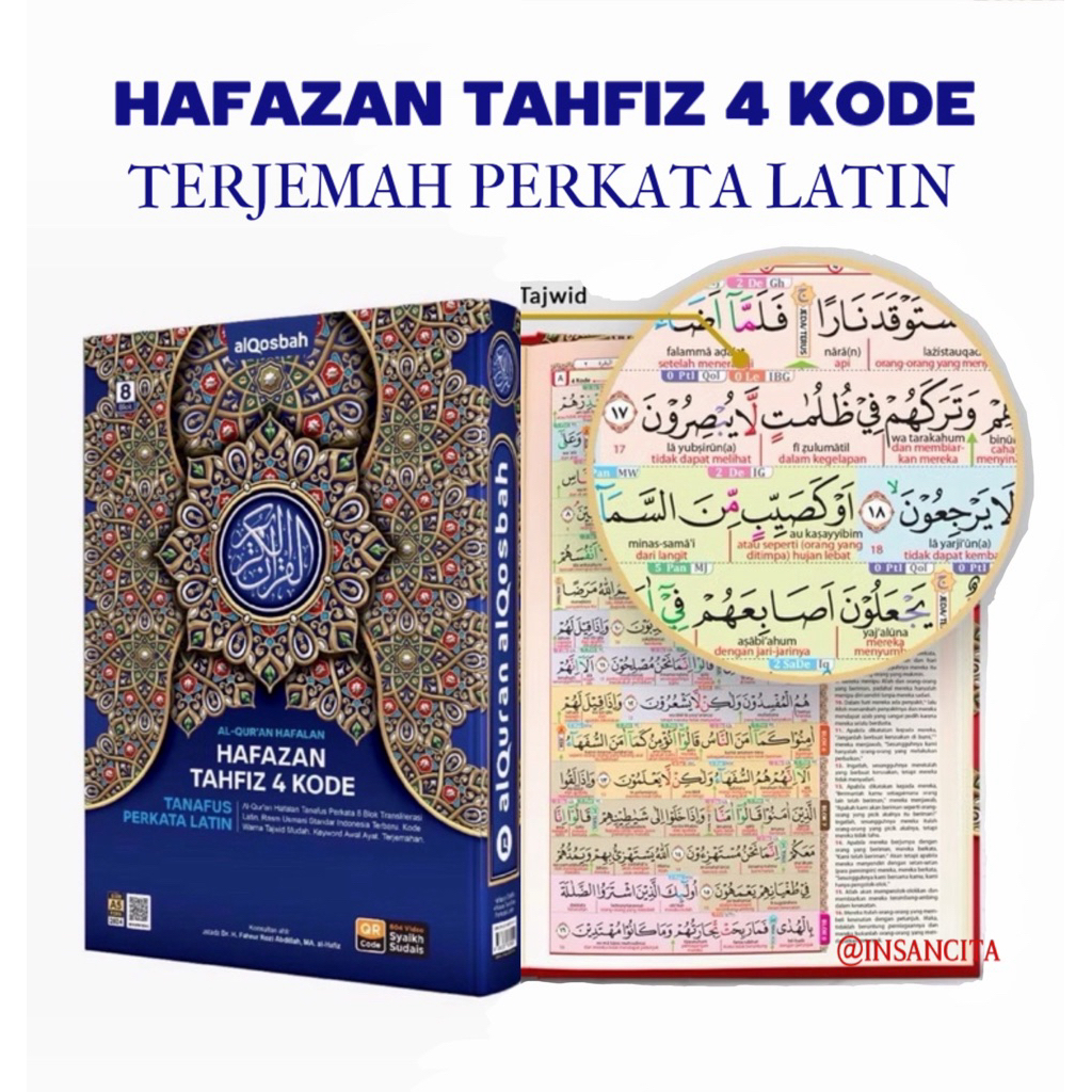 Al Quran hahazan Latin perkata A5/Quran translation Latin/Koran rote alqosbah