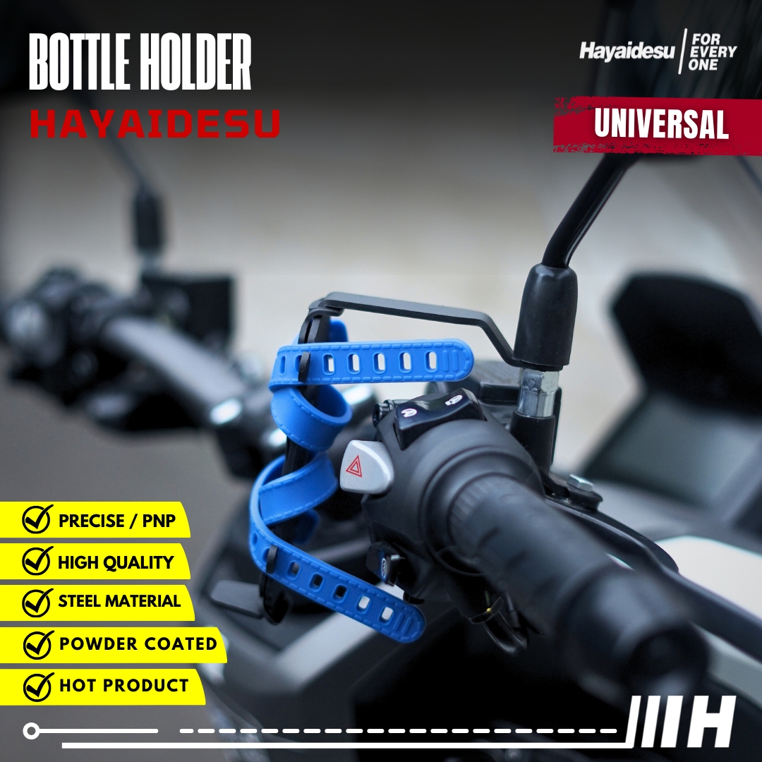 Hayaidesu motorcycle rearview mirror bottle holder universal motorcycle rearview mirror water tumbler Mount holder (long) Harga 51,300 rupiah*Gratis Ongkir