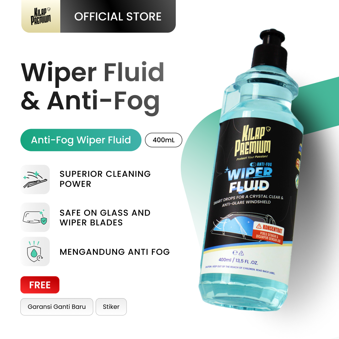 Kilap Premium - Wiper Fluid Anti Fog Cairan Wiper Pembersih Kaca Mobil, Cairan Anti Embun Untuk Kaca Mobil Harga 54,306 rupiah*Gratis Ongkir