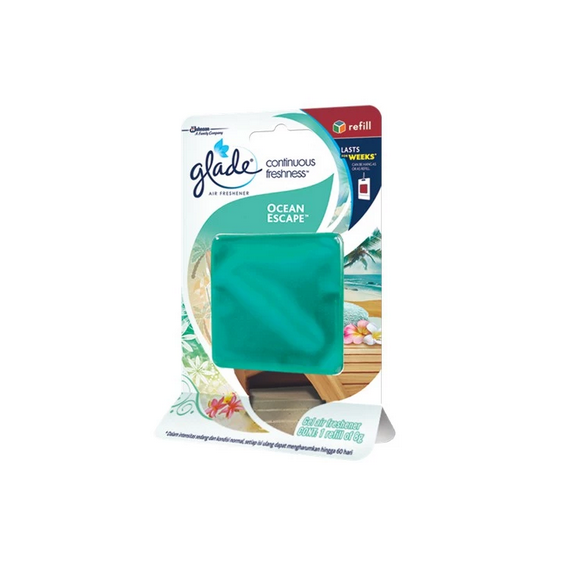 Glade Continuous Freshness Pengharum Ruangan Ocean Escape 8 gr Harga 28,000 rupiah*Gratis Ongkir