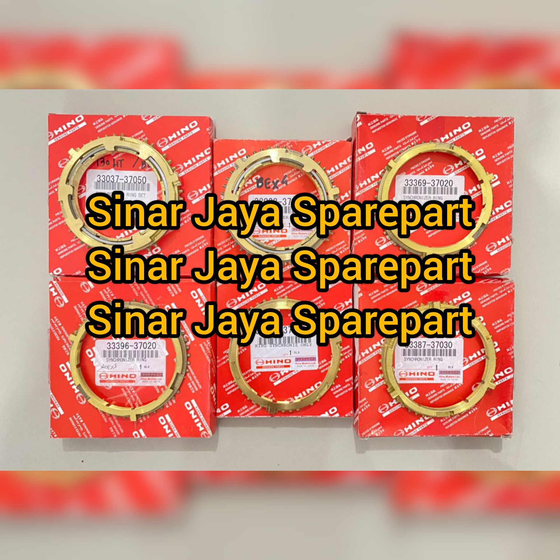 Sinchromis ring reverse gear set-Toyota 5 teeth Dyna 130ht 130lt 130xt Hino Dutro 130ht 130hd 130md 130mdl 33037-37050 / 33038-37030 / 33369-37020 / 33381-37051 / 33396-36010 / 33387-37030 Harga 1,950,000 rupiah*Gratis Ongkir