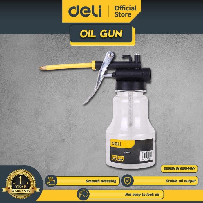 Deli Oil Gun / Penyemprot Oli 250ml Metal Plastik Otomotif DL2402 Harga 24,000 rupiah*Gratis Ongkir