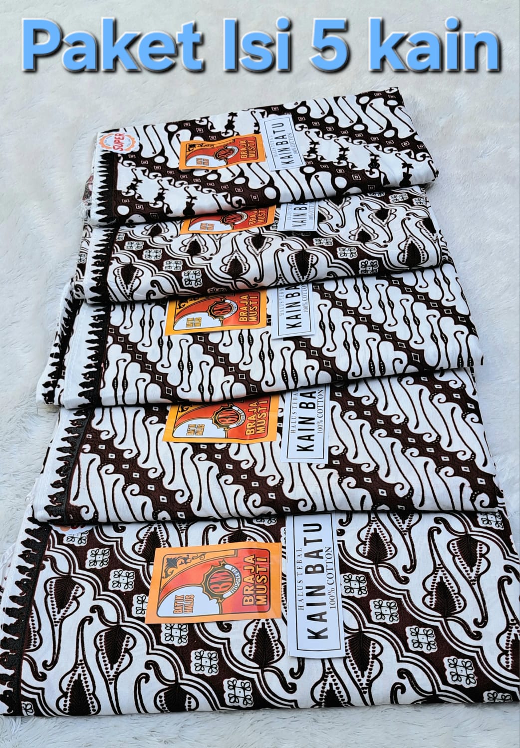 PROMO MURAH GRATIS ONGKIR DAPET 5 PCS KAIN JARIK PANJANG PUTIHAN TERBARU & TERMURAH / KAIN KEBAT SAMPING BATIK PANJANG PAKAIAN TRADISIONAL Harga 30,600 rupiah*Gratis Ongkir