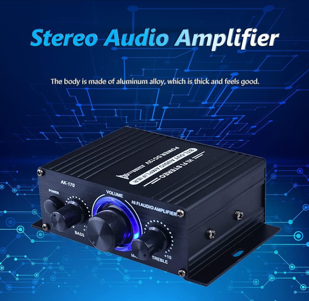 HiFi Mini Stereo Car Amplifier AK170 Treble Bass Booster KERNDY AK-170 Harga 95,000 rupiah*Gratis Ongkir