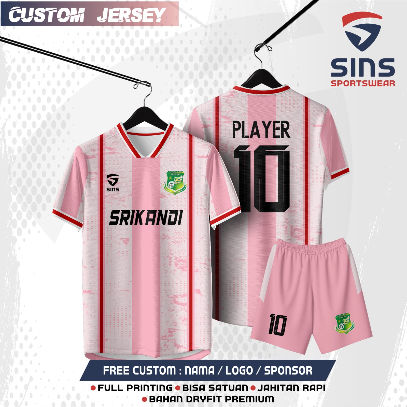 KAOS JERSEY STELAN SEPAKBOLA PRINTING SPR F1 Harga 85,000 rupiah*Gratis Ongkir