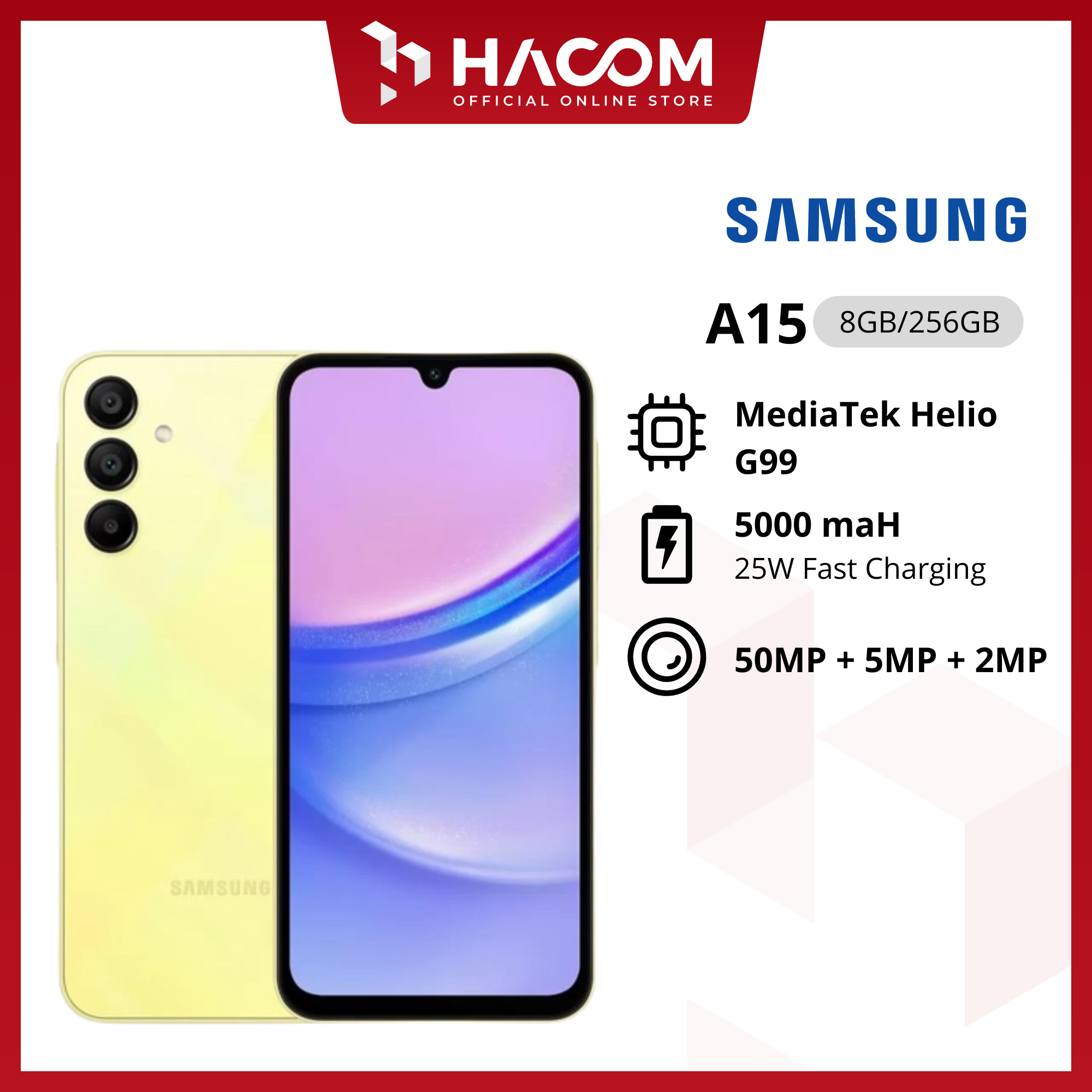 Samsung Galaxy A15 LTE NEW 8/256GB Garansi Resmi FREE ADAPTER ORI SAMSUNG Harga 2,999,000 rupiah*Gratis Ongkir
