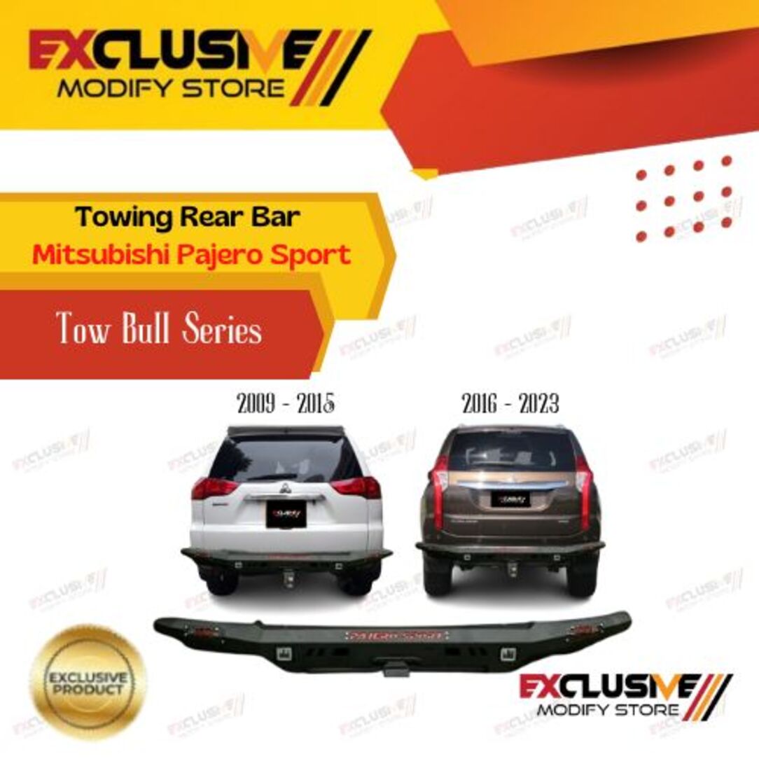 Mitsubishi Pajero Sport towing rear bar Besi tow Bull series original Harga 6,750,000 rupiah*Gratis Ongkir