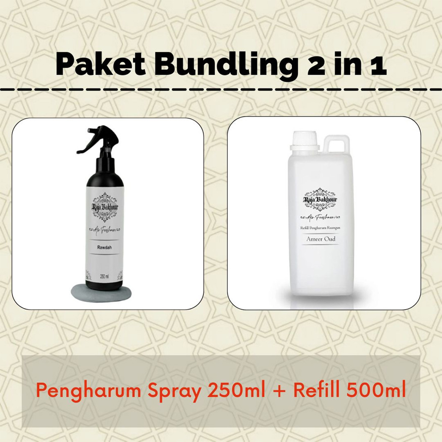 Paket Pengharum Ruangan 250ml + Refill 500ml Pewangi Ruangan Arabiian