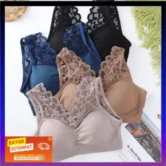 Womens V neck brocade bra no wire code B900 BH sport women no wire import