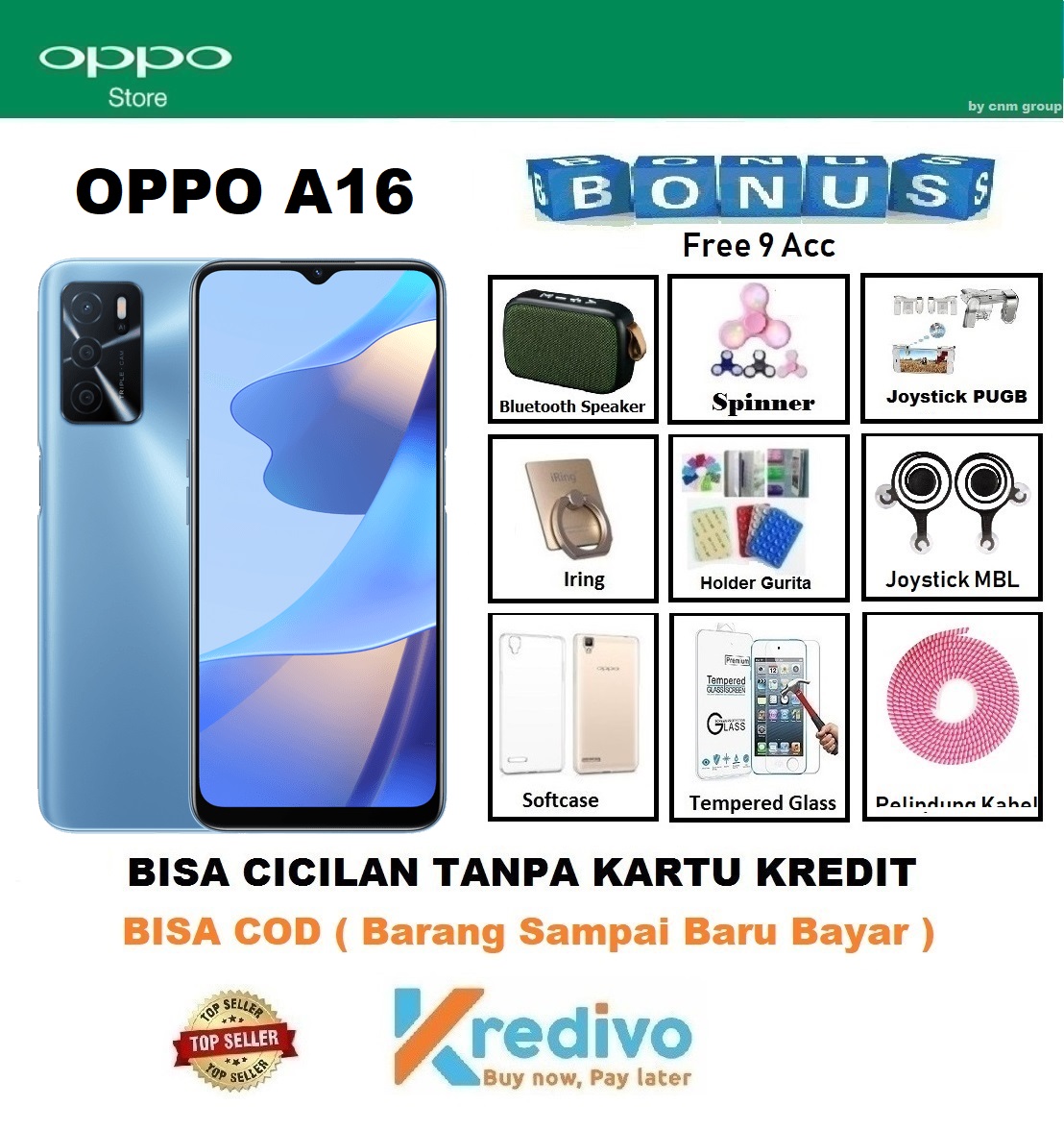 OPPO A16 - Bisa Cicilan Tanpa Kartu Kredit + 9 Acc ( Original, Garansi Resmi 1 Tahun, Bisa COD )