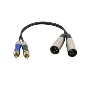 Gambar 0.3M Dual XLR Male to Dual RCA Male Patch Cable   intl