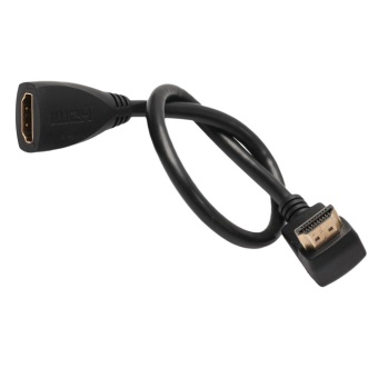 Gambar 0.3m HDMI Female to 270 Degree Male Cable 1.4V for PS4 TV DVD  intl