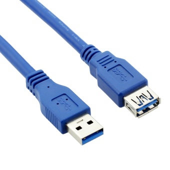 Gambar 0.3M USB 3.0 Type A Male To Female Extension Cable (Blue)   intl