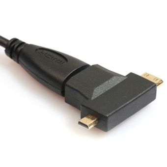 Gambar 0.5M 3 in 1 HD High Speed HDMI to HDMI Cable Micro HDMI AdaptorMini HDMI Adapte   intl