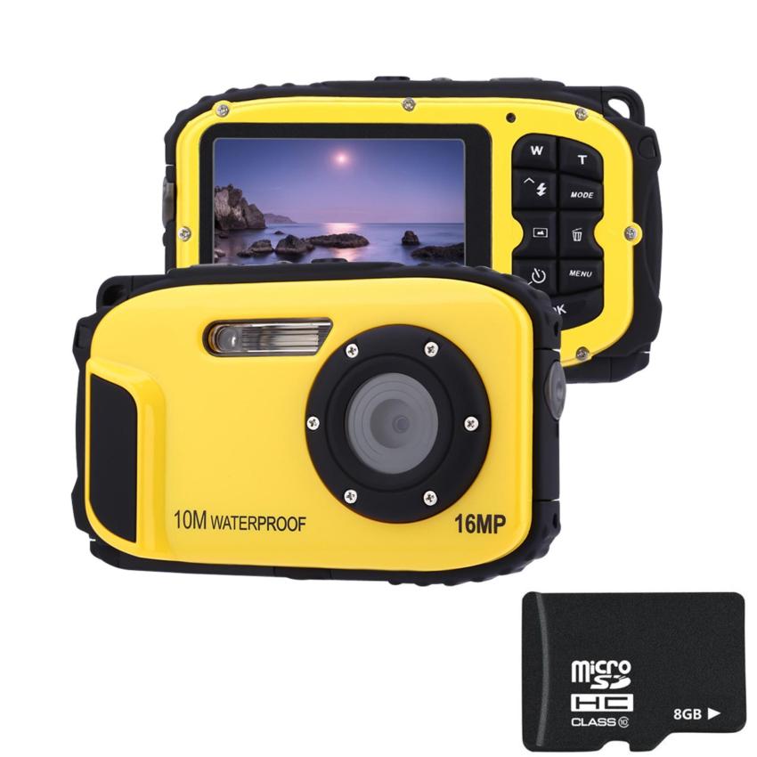 10M Waterproof Digital Camera Video 16MP 8X Digital Zoom with 2.7'' LCD Screen CMOS Sensor Free 8GB Micro Sd Card - intl  