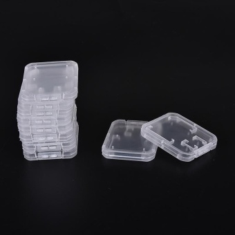 Gambar 10PCS Transparent Standard SD SDHC SDXC Memory Card Case Holder BoxStorage   intl