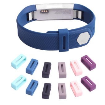 Gambar 12pc Luxury Silicone Security Band Clasp Ring Loop Fastener ForFitbit ALTA   intl