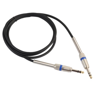 Gambar 1 4 Jack 6.35mm Audio Male to Male Stereo Cable for Electric GuitarMixer(Black) 1.8m   intl