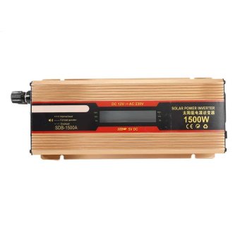 Gambar 1500W Car Power Inverter DC 12V to AC 220V Square Wave Inverter LED Display intl
