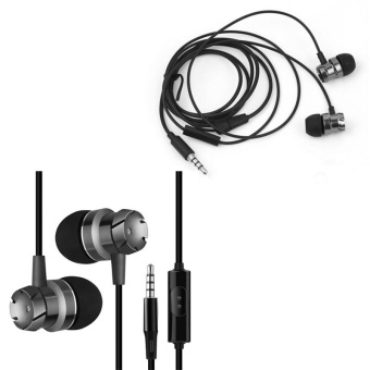 Gambar 1PC 3.5mm In Ear Earphones Bass Stereo Headphones Remote MicHeadset Earbuds Black   intl