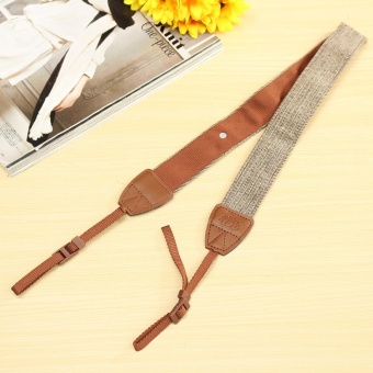 Gambar 2 Color Adjustable Vintage Shoulder Neck Strap Belt Sling For SLR DSLR Camera Brown intl