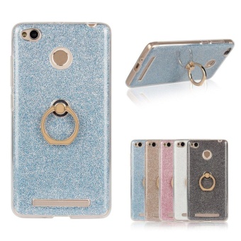 Gambar 2 in 1 Glitter Bling Prints Flexible Soft TPU Protective Case Coverwith Ring Holder Kickstand for Xiaomi Redmi 3S   intl