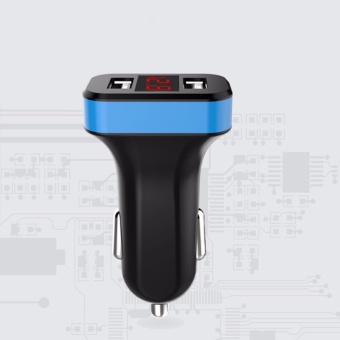Gambar 2 Port USB Car Charger LED Voltmeter Adapter For iPhone Samsung LGMobile Phone   intl