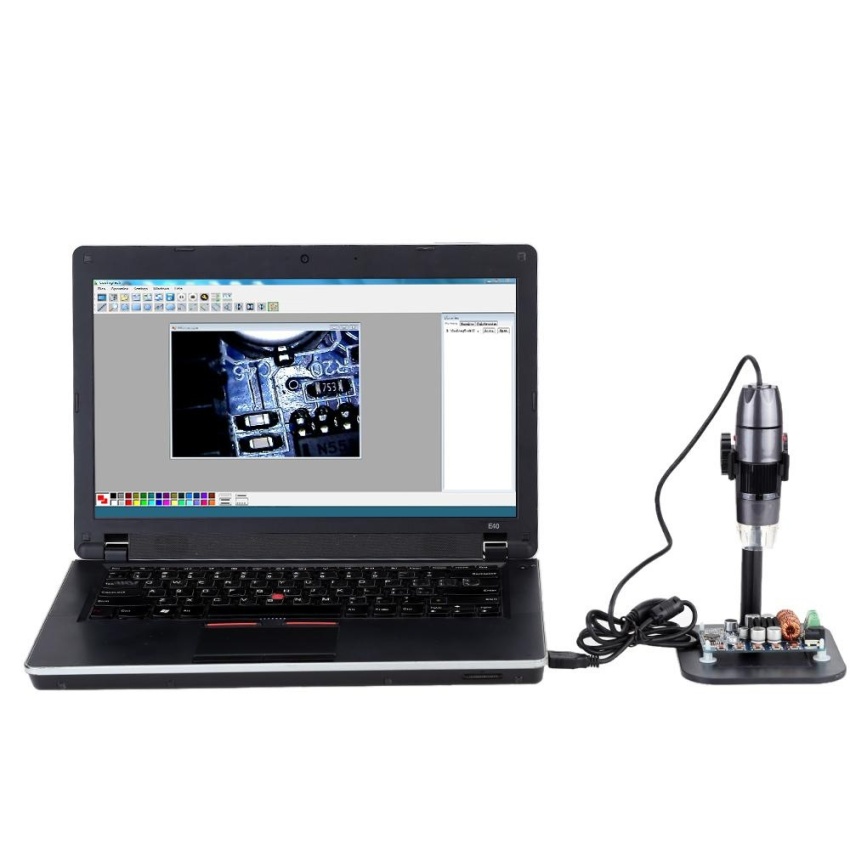 Gambar 20 800X 8LED USB Digital Microscope Zoom Endoscope Magnifier with Adjustable Stand 0.3MP Video Camera   intl