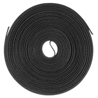 Gambar 20 FT 50 FT Sheathing Braided Loom Tubing Black Wire Cable Sleeving Expandable 10mm   intl