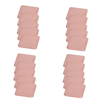 Gambar 20pcs 20mmx20mm 0.3mm to 1.5mm Heatsink Copper Shim Thermal Padsfor Laptop(Rose Gold) 0.3mm   intl