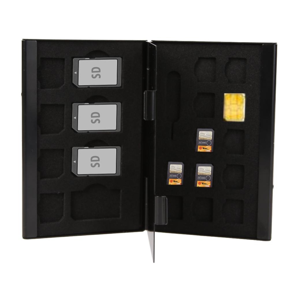 21 in 1 Aluminum SIM Micro Nano SIM Card Pin StorageBox Case Holder .