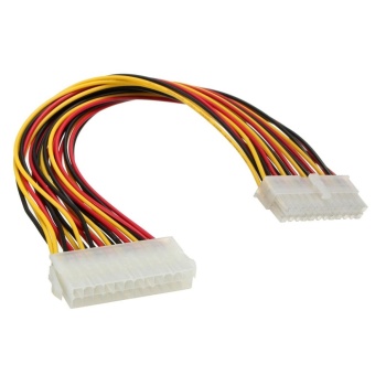 Gambar 24Pins Mainboard Male to Female 24Pins Clutch HDD Power AdaptorCable Lead Wire   intl